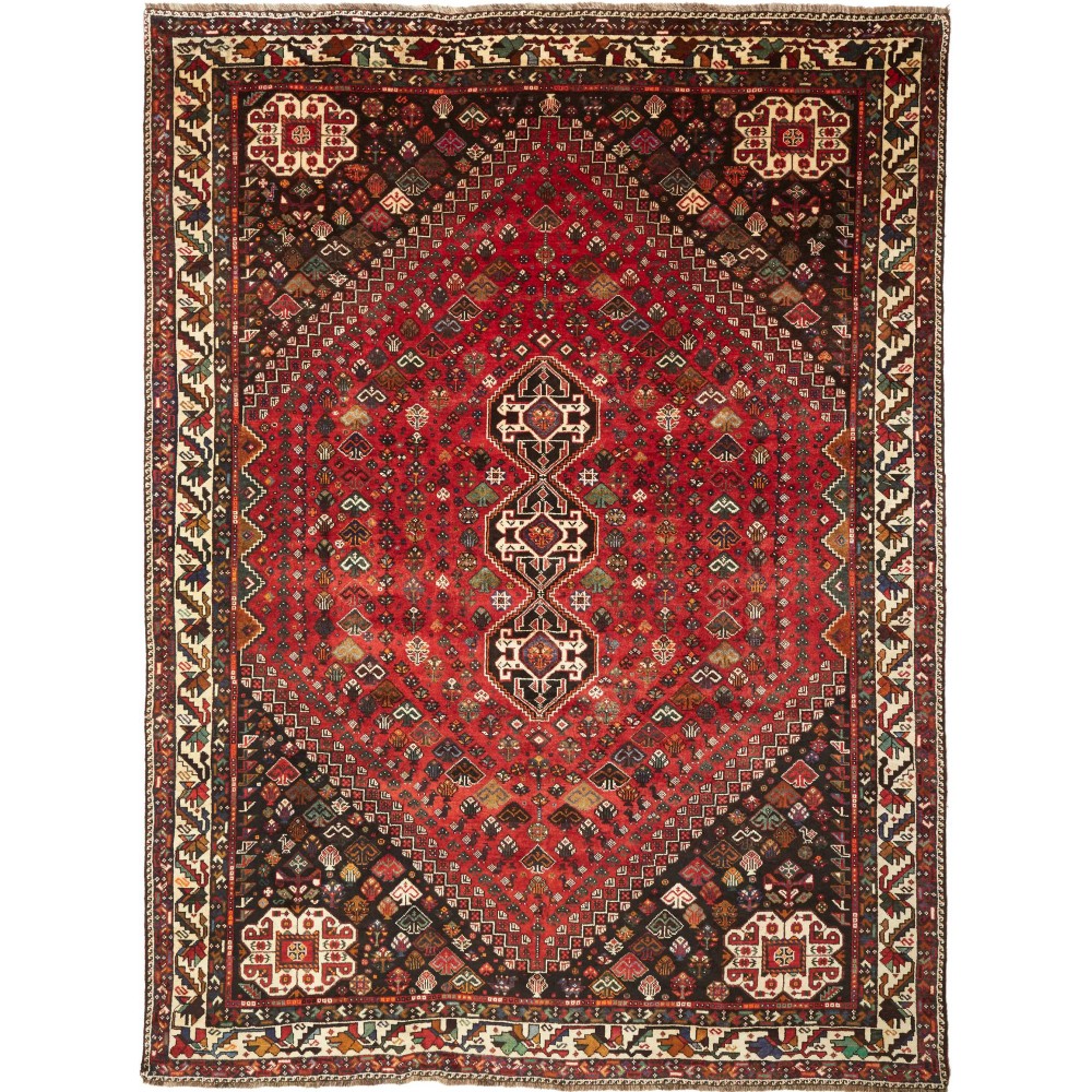 Tappeto Shiraz Persia marrone giallo 243x330 Tappeto Shiraz Persia marrone giallo 243x330