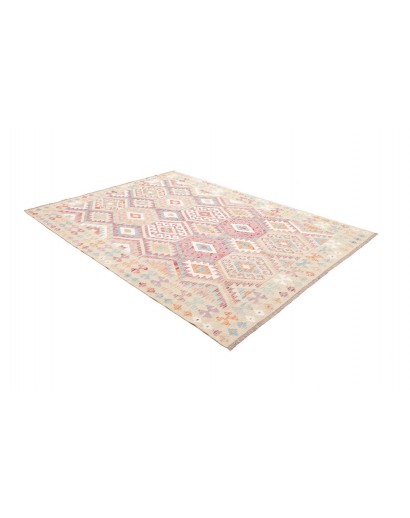 Tappeto Kilim Afghanistan bianco marrone 183x245