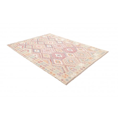 Tappeto Kilim Afghanistan bianco marrone 183x245