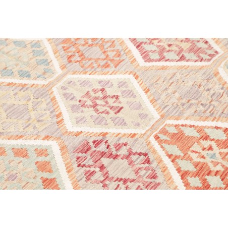 Tappeto Kilim Afghanistan bianco rosso 169x242