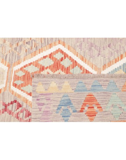 Tappeto Kilim Afghanistan bianco rosso 169x242
