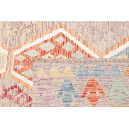 Tappeto Kilim Afghanistan bianco rosso 169x242