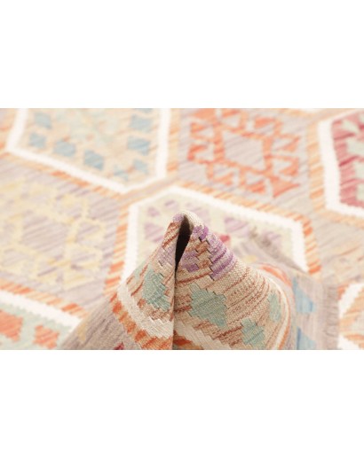 Tappeto Kilim Afghanistan bianco rosso 169x242