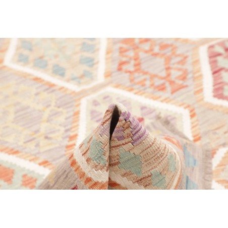 Tappeto Kilim Afghanistan bianco rosso 169x242