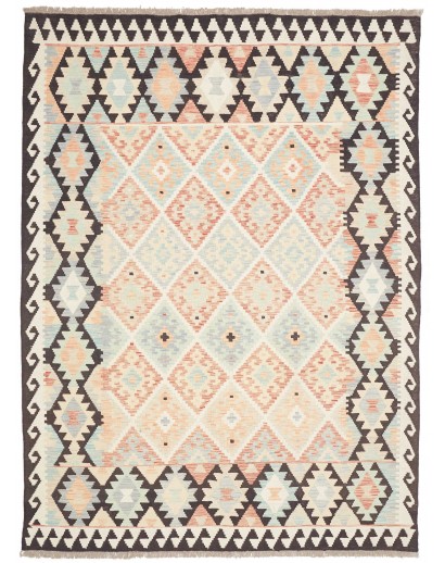 Tappeto Kilim Afghanistan bianco grigio 175x232
