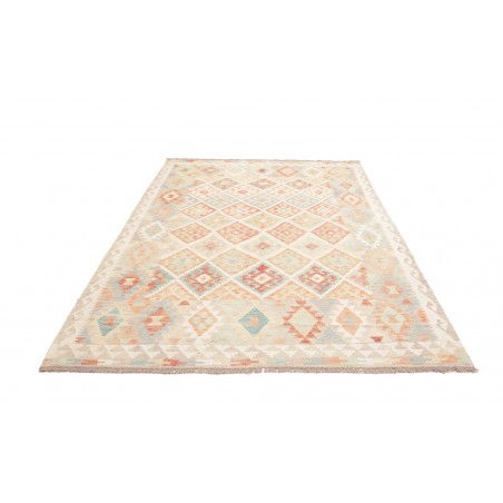 Tappeto Kilim Afghanistan bianco marrone 178x250