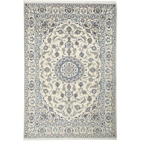 Tappeto Nain Kashmar Persia bianco grigio 200x300