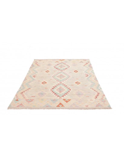 Tappeto Kilim Afghanistan bianco 142x198