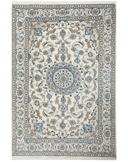Tappeto Nain Kashmar Persia bianco 195x288