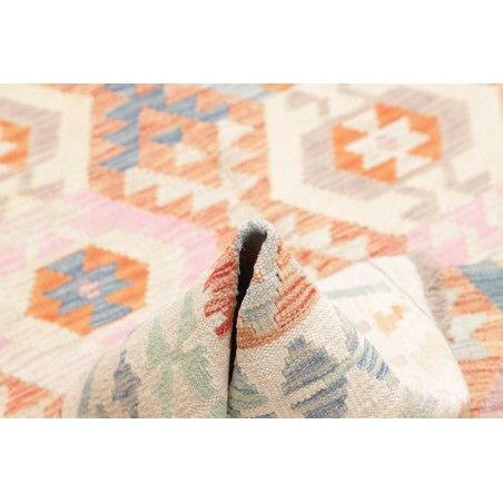 Tappeto Kilim Afghanistan bianco arancione 157x201