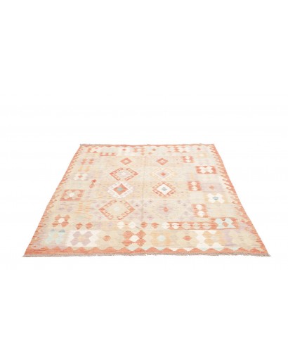 Tappeto Kilim Afghanistan giallo rosso 149x195