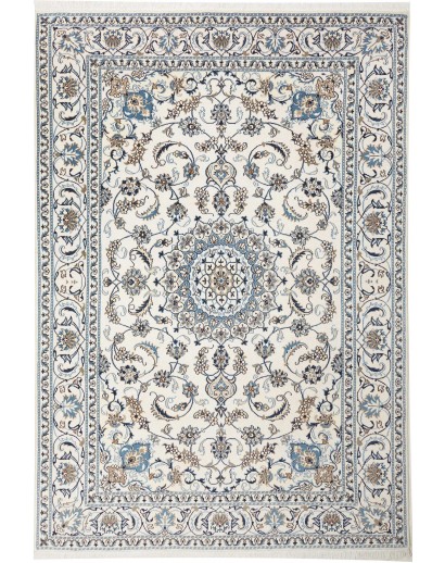 Tappeto Nain Kashmar Persia bianco 198x290