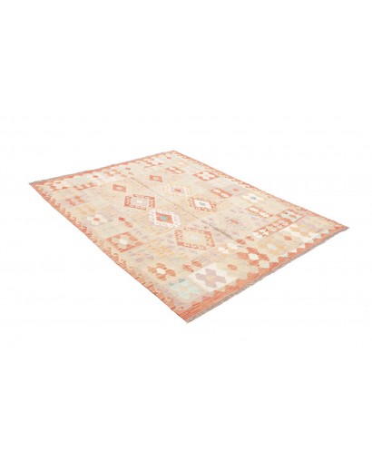 Tappeto Kilim Afghanistan giallo rosso 149x195