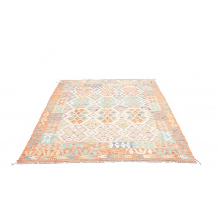 Tappeto Kilim Afghanistan bianco beige 154x203