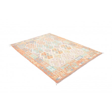 Tappeto Kilim Afghanistan bianco beige 154x203