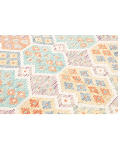 Tappeto Kilim Afghanistan bianco beige 154x203