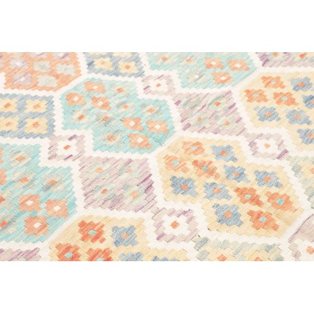 Tappeto Kilim Afghanistan bianco beige 154x203