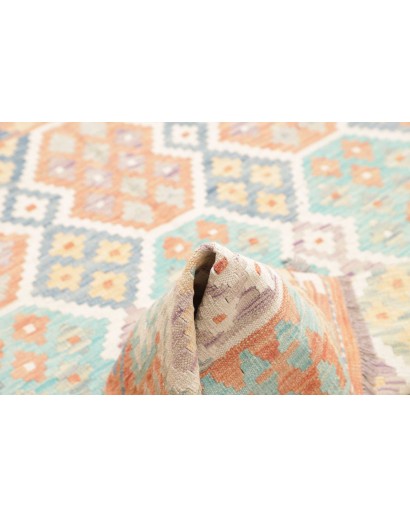 Tappeto Kilim Afghanistan bianco beige 154x203