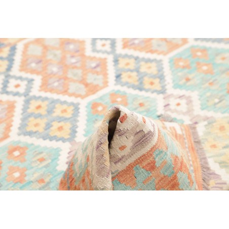 Tappeto Kilim Afghanistan bianco beige 154x203