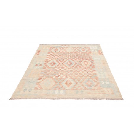 Tappeto Kilim Afghanistan bianco rosso 148x192