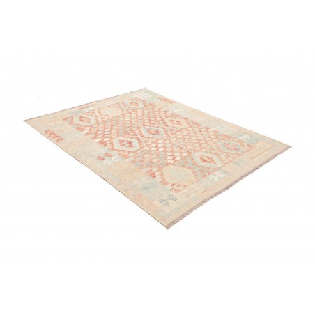 Tappeto Kilim Afghanistan bianco rosso 148x192