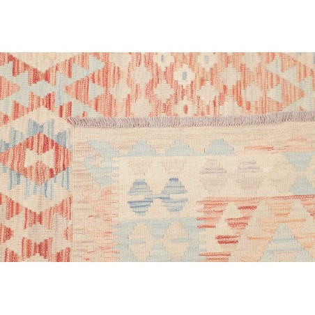 Tappeto Kilim Afghanistan bianco rosso 148x192