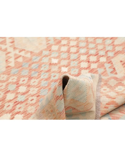 Tappeto Kilim Afghanistan bianco rosso 148x192