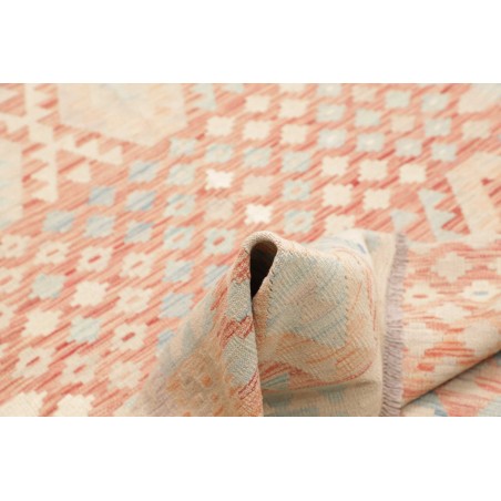 Tappeto Kilim Afghanistan bianco rosso 148x192