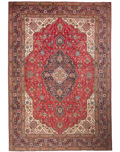 Tappeto Tabriz Persia marrone giallo 247x358