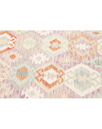 Tappeto Kilim Afghanistan bianco arancione 150x197