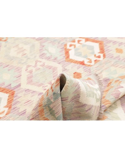 Tappeto Kilim Afghanistan bianco arancione 150x197