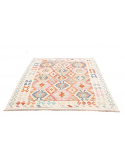 Tappeto Kilim Afghanistan bianco 154x200