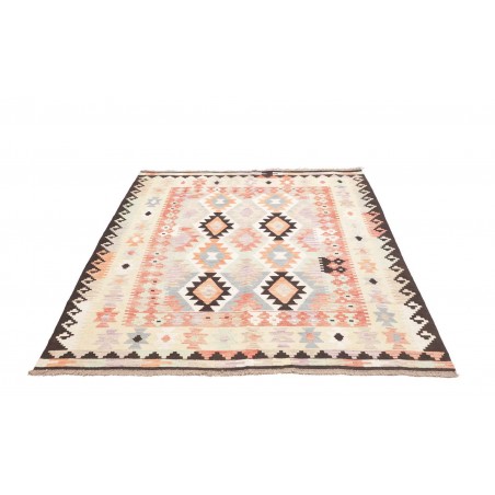 Tappeto Kilim Afghanistan bianco verde 153x200