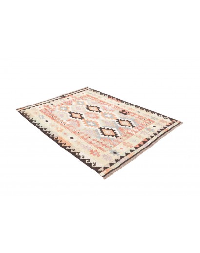 Tappeto Kilim Afghanistan bianco verde 153x200