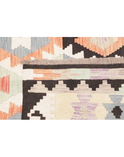 Tappeto Kilim Afghanistan bianco verde 153x200