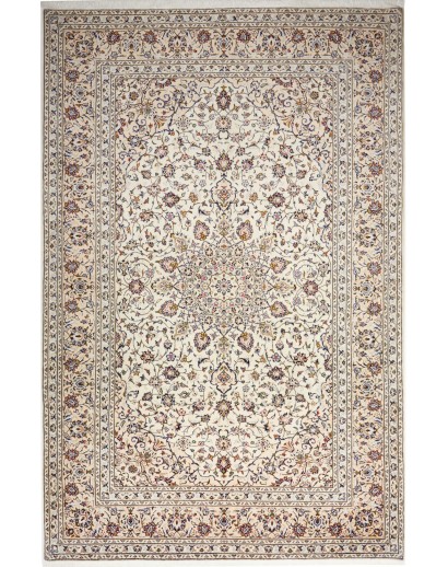 Tappeto Kashan Persia bianco grigio 200x305