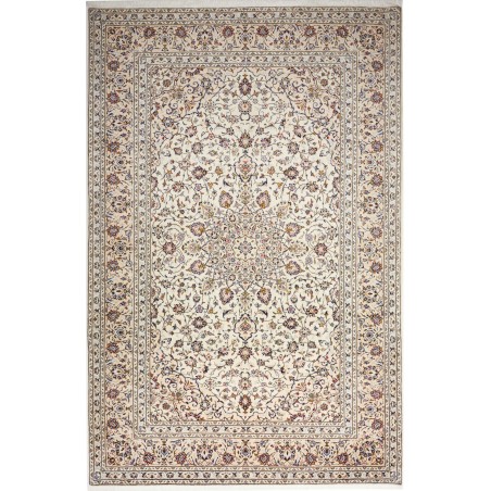 Tappeto Kashan Persia bianco grigio 200x305