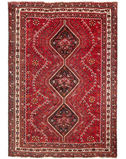 Tappeto Shiraz Persia marrone giallo 220x314