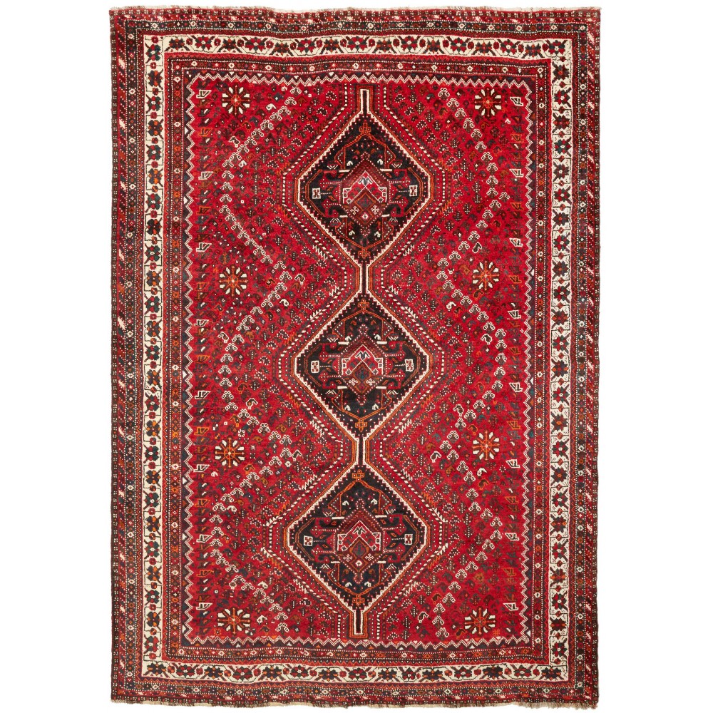 Tappeto Shiraz Persia marrone giallo 220x314 Tappeto Shiraz Persia marrone giallo 220x314