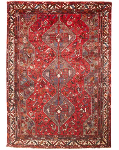 Tappeto Shiraz Persia marrone rosso 214x302