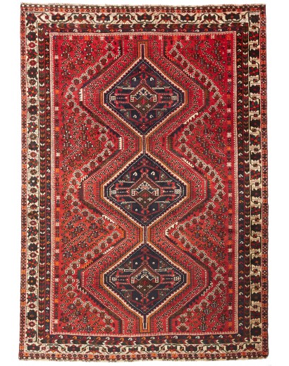 Tappeto Shiraz Persia marrone giallo 205x293