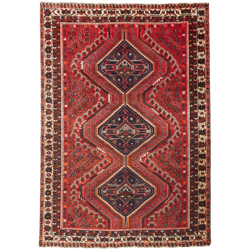 Tappeto Shiraz Persia marrone giallo 205x293 Tappeto Shiraz Persia marrone giallo 205x293
