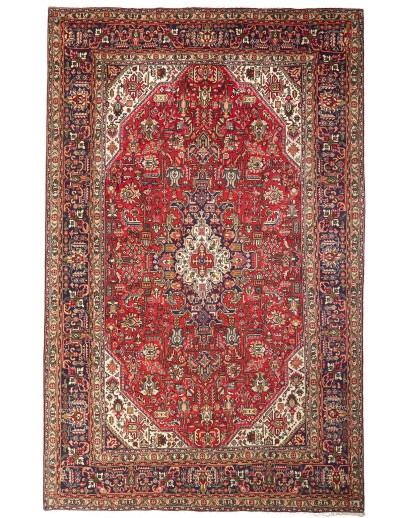 Tappeto Tabriz Persia marrone giallo 205x315