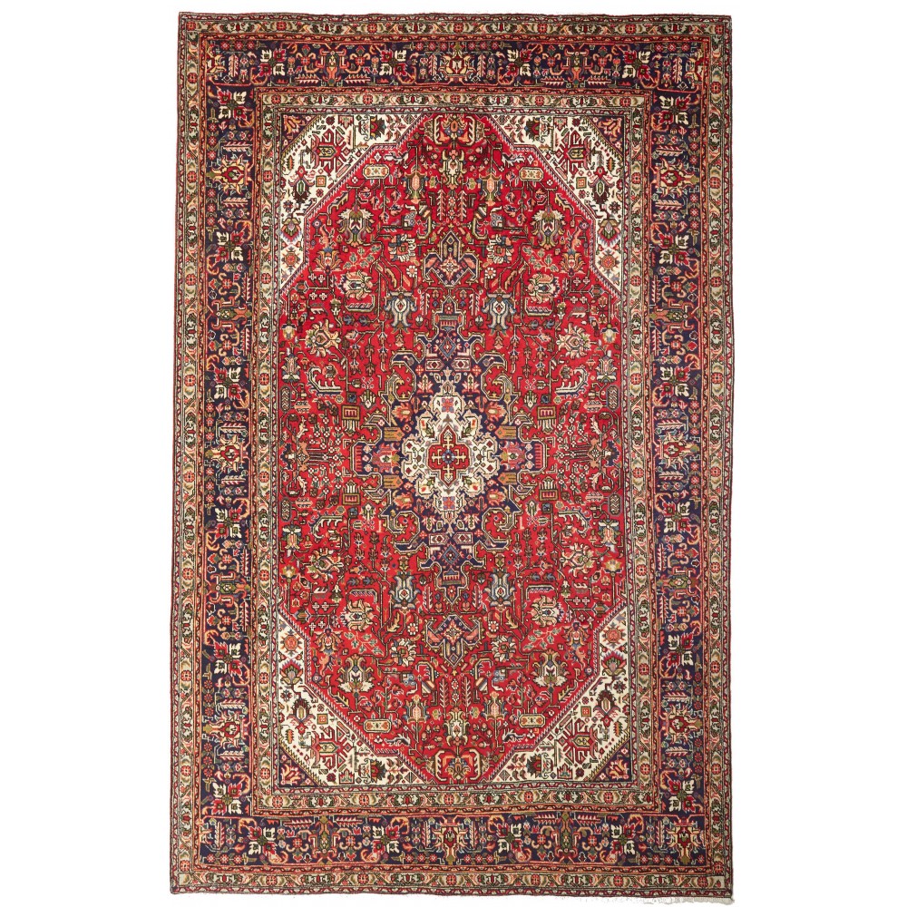 Tappeto Tabriz Persia marrone giallo 205x315 Tappeto Tabriz Persia marrone giallo 205x315