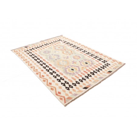 Tappeto Kilim Afghanistan bianco azzurro 150x196