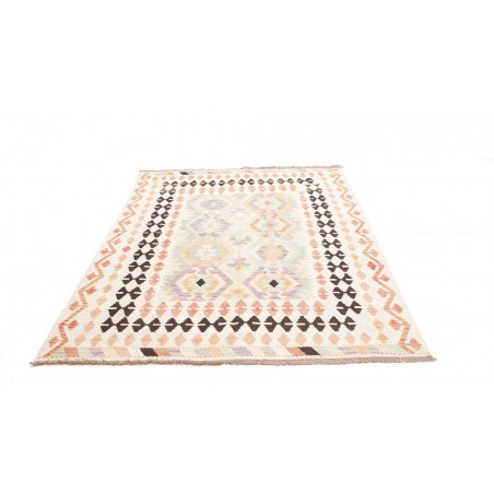Tappeto Kilim Afghanistan bianco azzurro 150x196