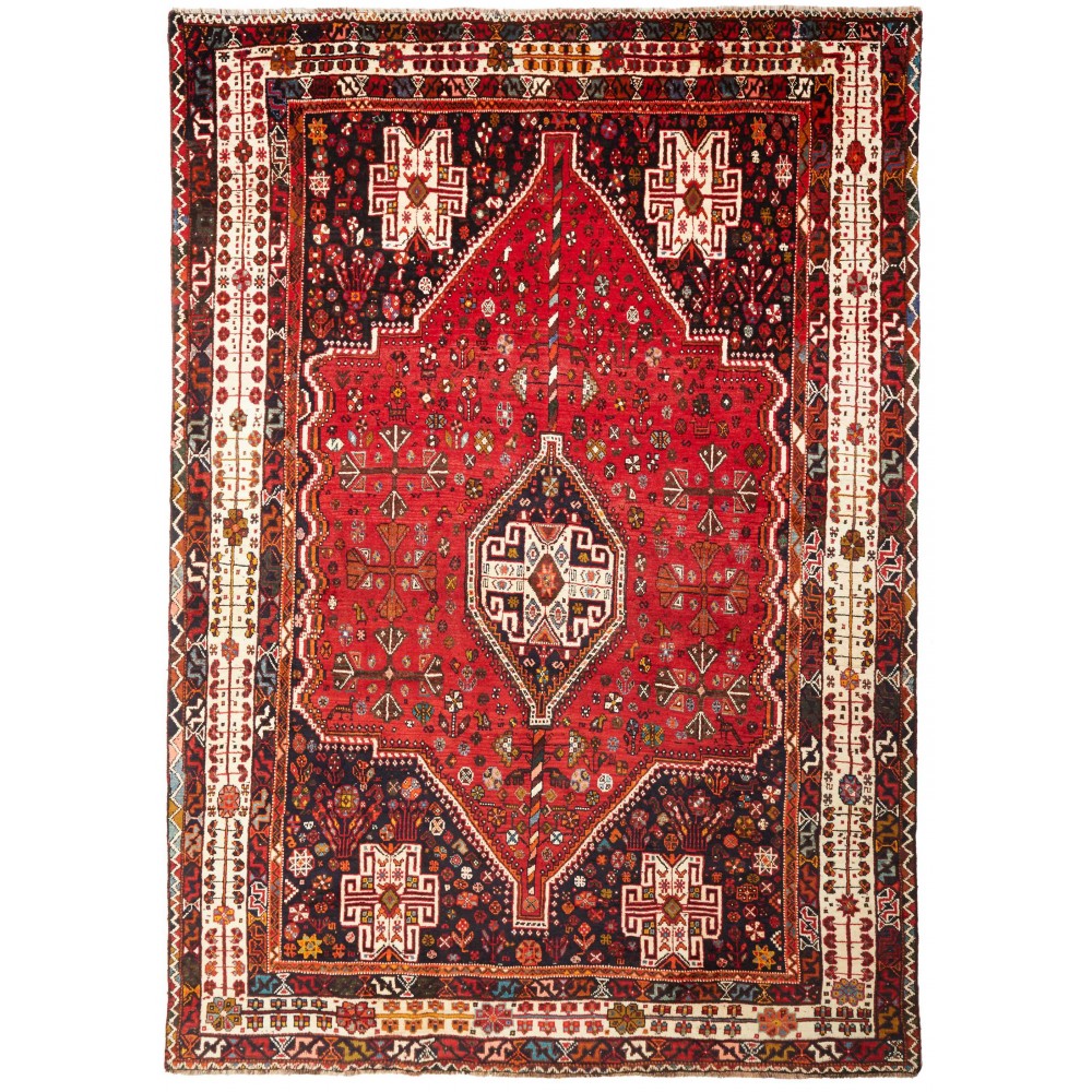 Tappeto Shiraz Persia marrone giallo 215x305 Tappeto Shiraz Persia marrone giallo 215x305