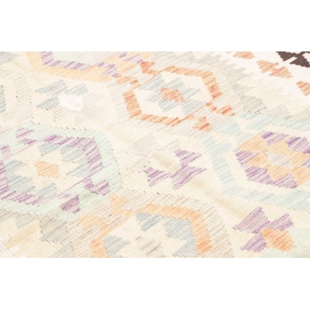 Tappeto Kilim Afghanistan bianco azzurro 150x196