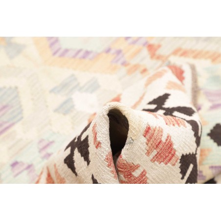 Tappeto Kilim Afghanistan bianco azzurro 150x196