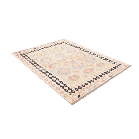 Tappeto Kilim Afghanistan bianco verde 154x200